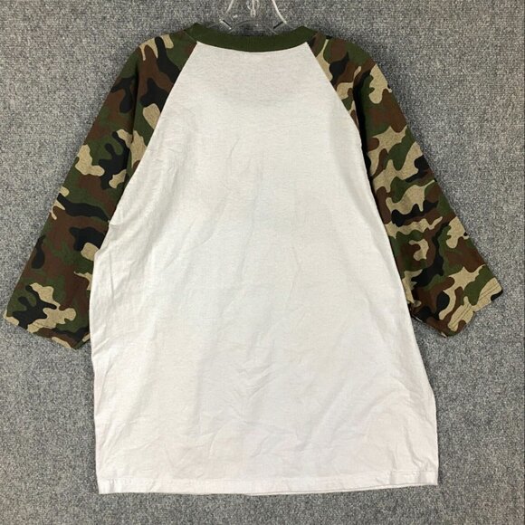 Vintage Pro‎ Club Shirt Men's 2XL 3/4 Sleeve Camouflage Comfort Rock Basketball - Picture 2 of 8